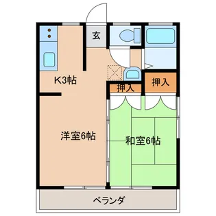 グリーン若葉【2階】の間取り