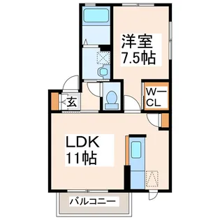 サクラージュII【2階】の間取り