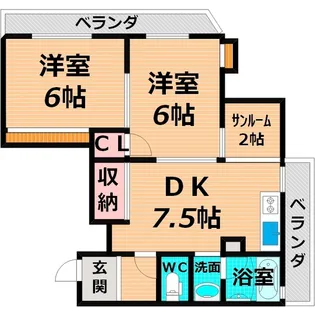 大阪府大阪市城東区今福東3【マンション】の間取り