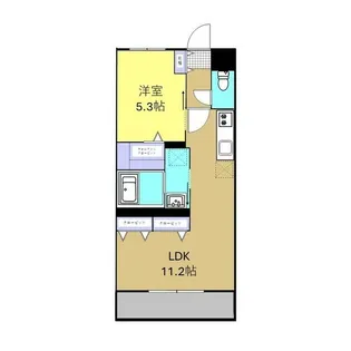 サンホープ長田【1階】の間取り