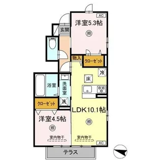 プレジール【1階】の間取り