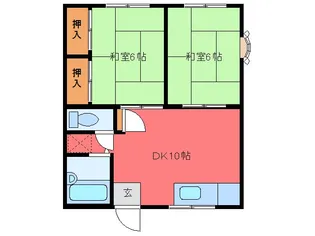 マルワレジデンス石下第二【2階】の間取り