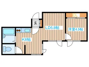 アーブ円山【1階】の間取り