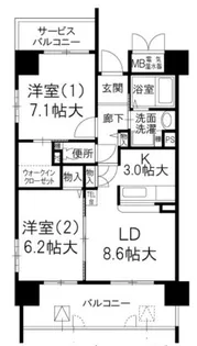 プロミネントコート【3階】の間取り