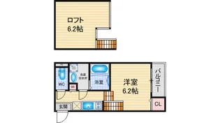 ハーモニーテラス豊【1階】の間取り