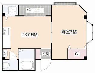 大阪府高槻市如是町【マンション】の間取り