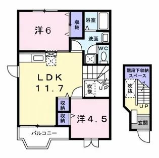 プリュジュールI【2階】の間取り