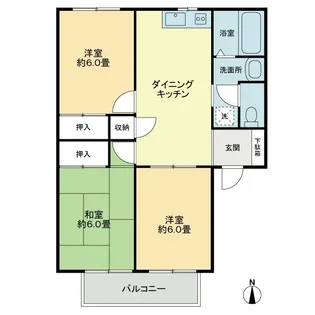 フォブールK・T A棟【2階】の間取り