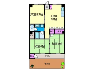 ネオライフマンション高槻【1階】の間取り