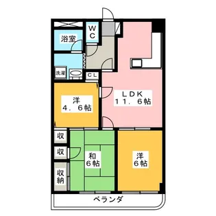 ハイシティロイヤル【3階】の間取り