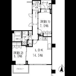 下北沢パークハウス【2階】の間取り