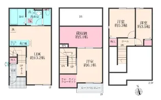 埼玉県さいたま市中央区円阿弥5【一戸建】の間取り