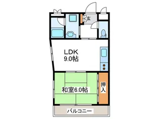 MARUOハイツ【4階】の間取り