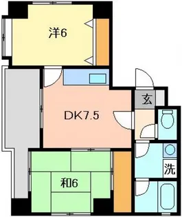 エステイトハウス三篠【5階】の間取り