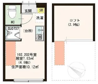 1Rの間取り画像