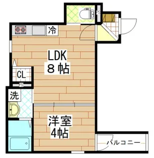 1LDKの間取り画像