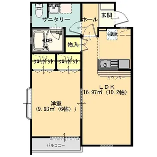 リバティフォートI【2階】の間取り