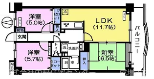 プラザサンタナカ5号館【3階】の間取り