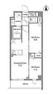 東京都新宿区百人町1【マンション】の間取り