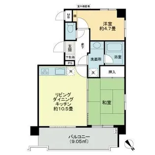 ライオンズマンション青山【1階】の間取り
