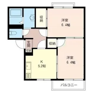 リベラルセトB【2階】の間取り