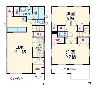 埼玉県三郷市中央5【一戸建】の間取り