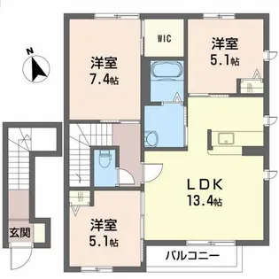 ピュアタウンF【2階】の間取り