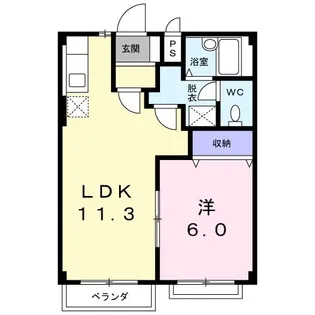 エリール小倉【1階】の間取り