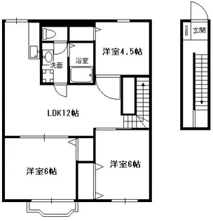 AFIELD嘉島III【2階】の間取り