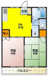 サマックス沖ハイツ【2階】の間取り