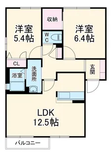クレール石川?A【2階】の間取り