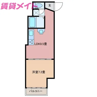 安島コーポ【4階】の間取り