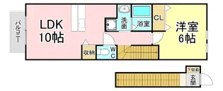 福岡県北九州市小倉南区徳力新町1【アパート】の間取り