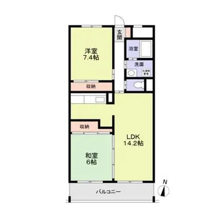 神奈川県横浜市青葉区千草台【マンション】の間取り