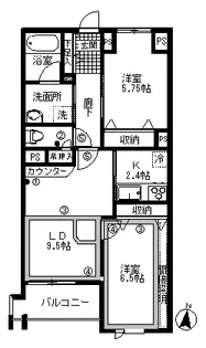 猫ちゃんと住むためのクラルス【3階】の間取り