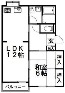 クレール弥生【2階】の間取り