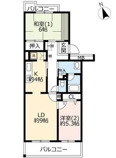 URパークサイド鎌ヶ谷【3階】の間取り