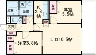 イリップス船堀【9階】の間取り