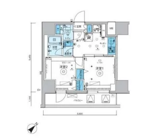 神奈川県横浜市中区長者町1【マンション】の間取り