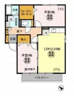 ROYAL WING B【1階】の間取り