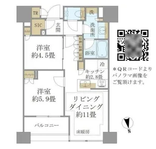 白金ザ・スカイEAST【22階】の間取り