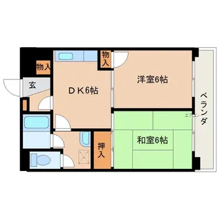 サンフレンド麻里布【4階】の間取り