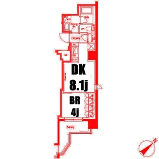 ザ・パークハビオ横浜東神奈川【2階】の間取り