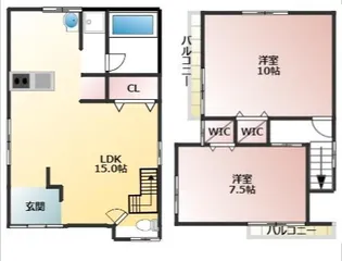 大阪府八尾市八尾木1【一戸建】の間取り