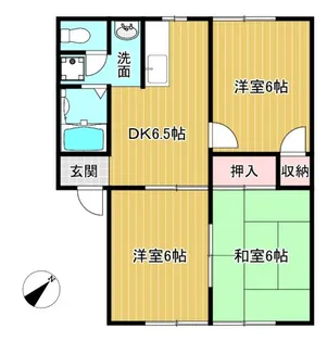 きはらハイツI【2階】の間取り