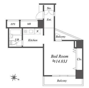 メゾン・ド・ヴィレ麻布台【9階】の間取り