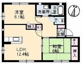 サニーハイム東原 B棟【1階】の間取り