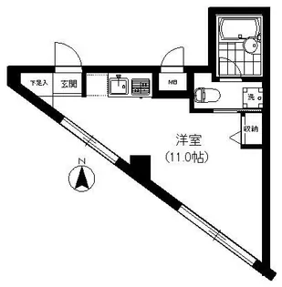 タチムラビルディングサウス【3階】の間取り