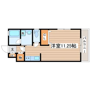 レニエ・シャンブル【1階】の間取り