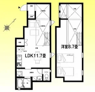 東京都渋谷区東1【一戸建】の間取り